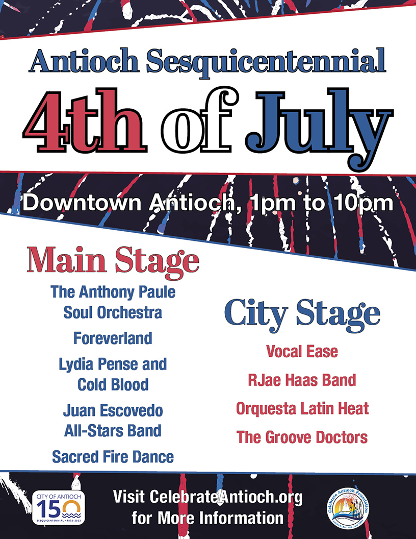 a flier for the 4th of July Band Lineup